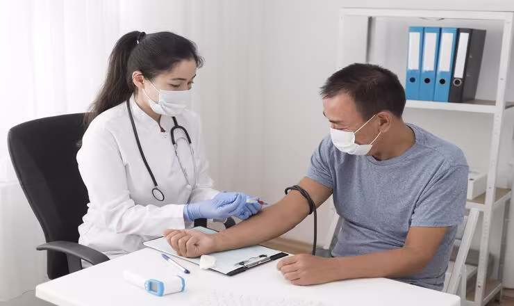 Doctor reviewing medical results with patient during General Health Checkups.